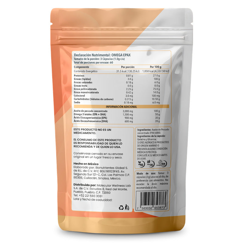 Omega 3 Plus de Origen Noruego (180 cápsulas)