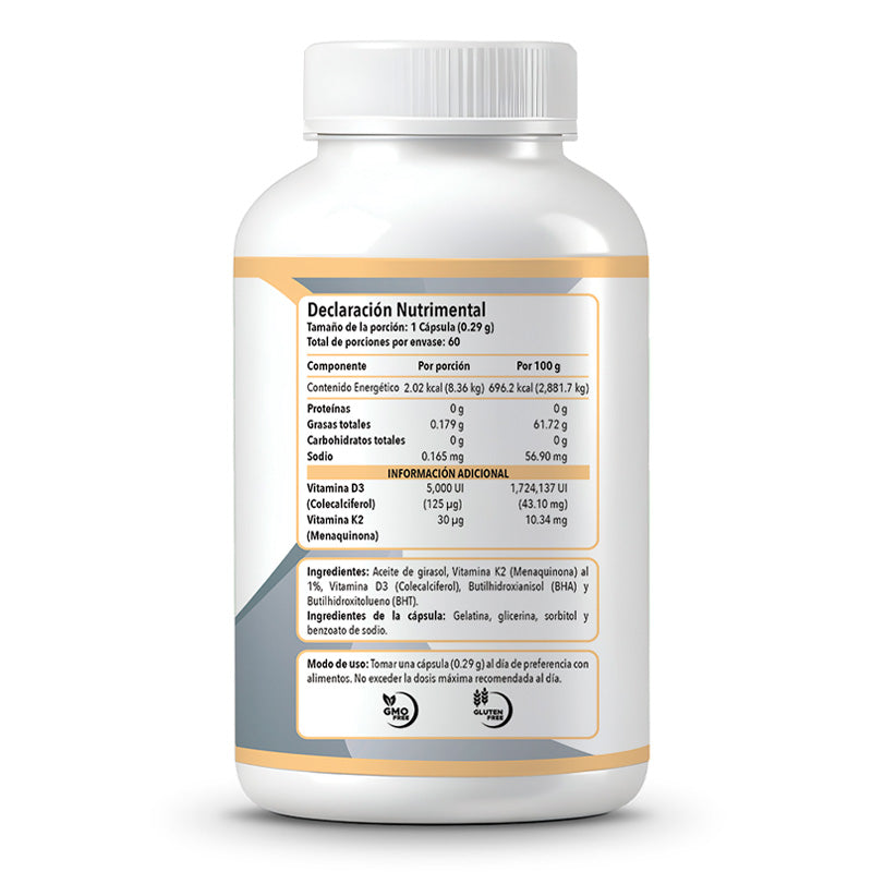 Vitamina D3+K2 5,000 UI